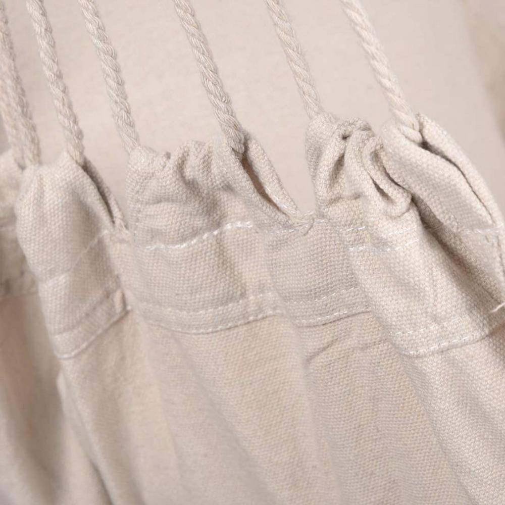 None 3.25 ft. Hammock Chair Swing Seat with 2 Seat Cushions and Carrying Bag in Natural