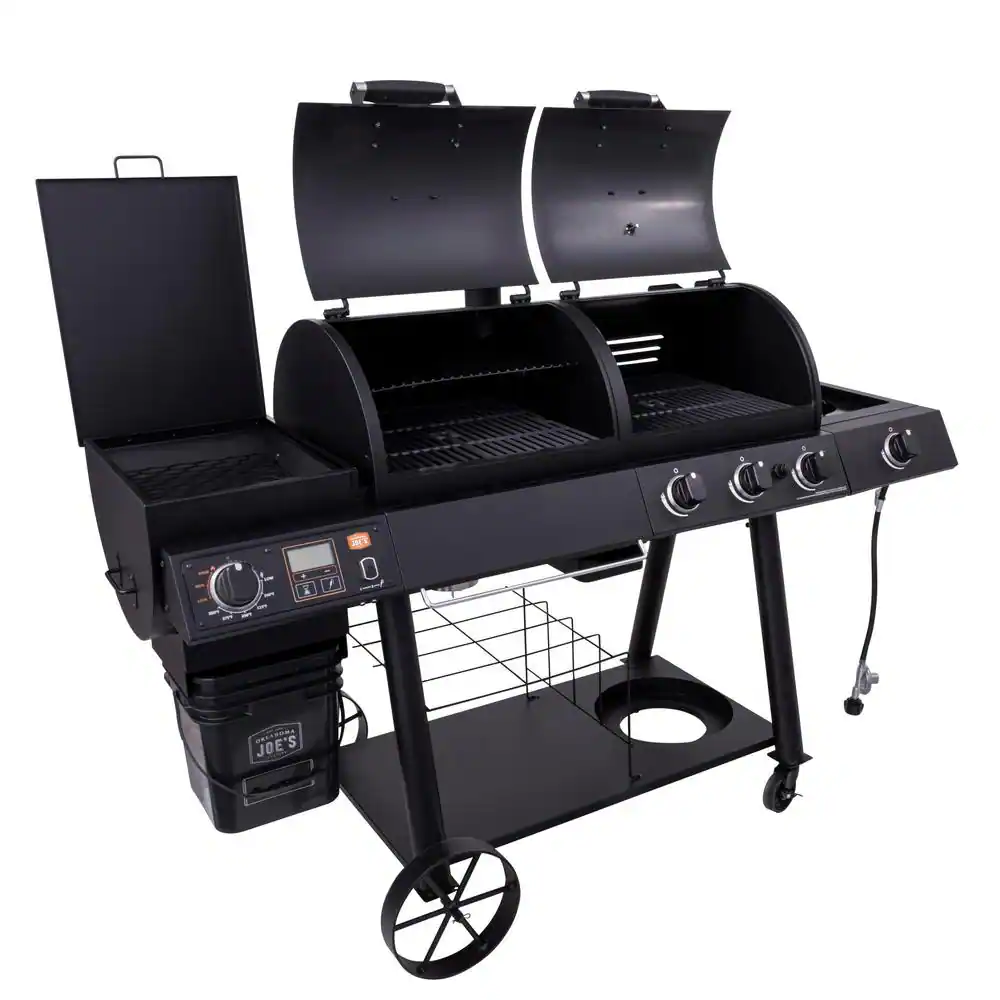 OKLAHOMA JOE'S Rider Combo Gas and Pellet Grill in Black with 997 sq. in. Cooking Space