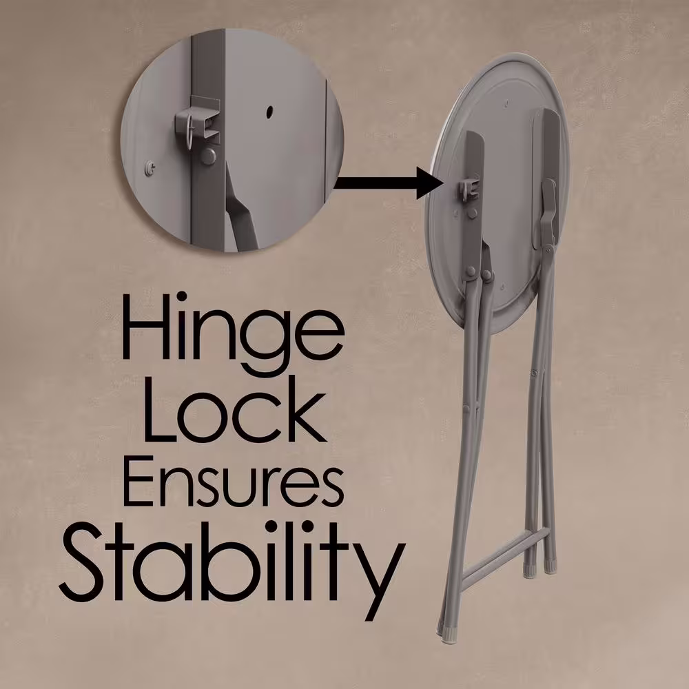 Trademark Home 18 in. Royal Blue Heavy Duty Padded Round Folding Bar Stool