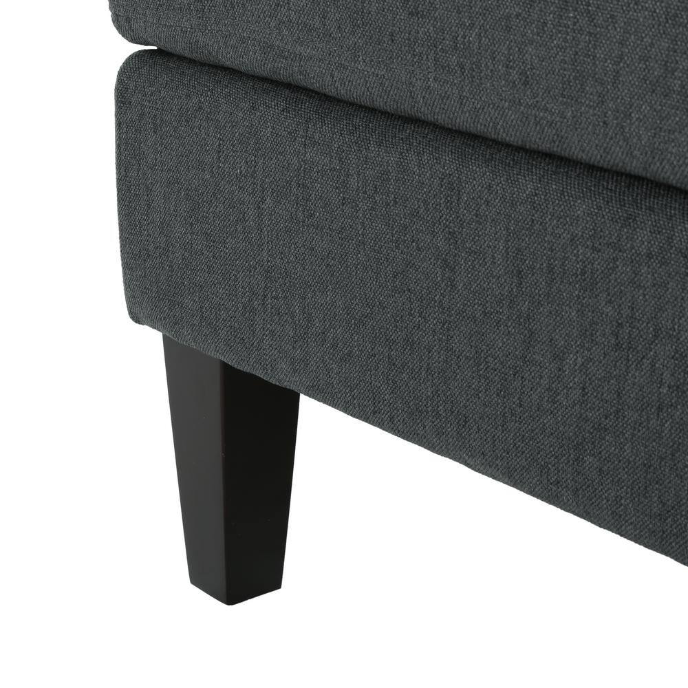 Noble House Emmie 10- Piece Dark Grey Fabric 8-Seat U Shaped Symmetrical Sectionals with Armrests