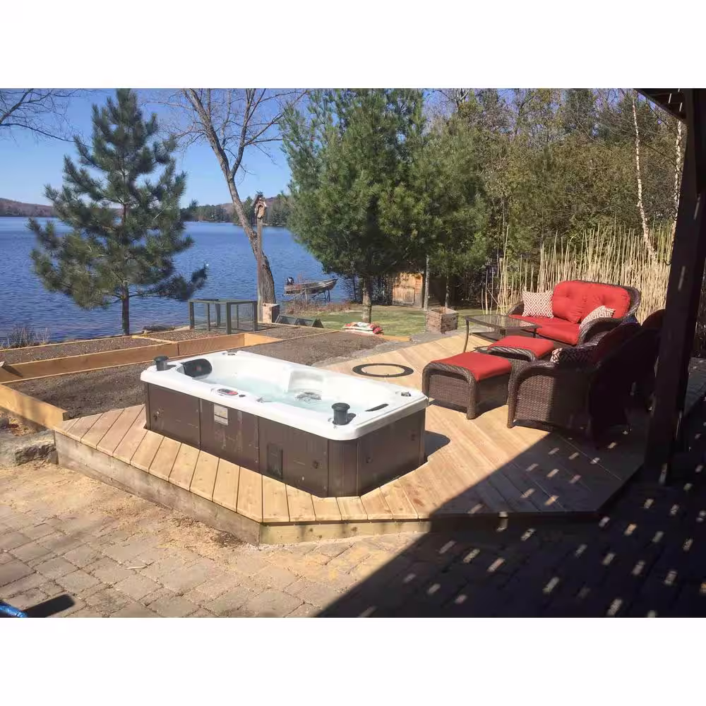 Canadian Spa Company Yukon 2-Person 16-Jet Plug and Play Hot Tub with LED Lighting and Bluetooth Audio