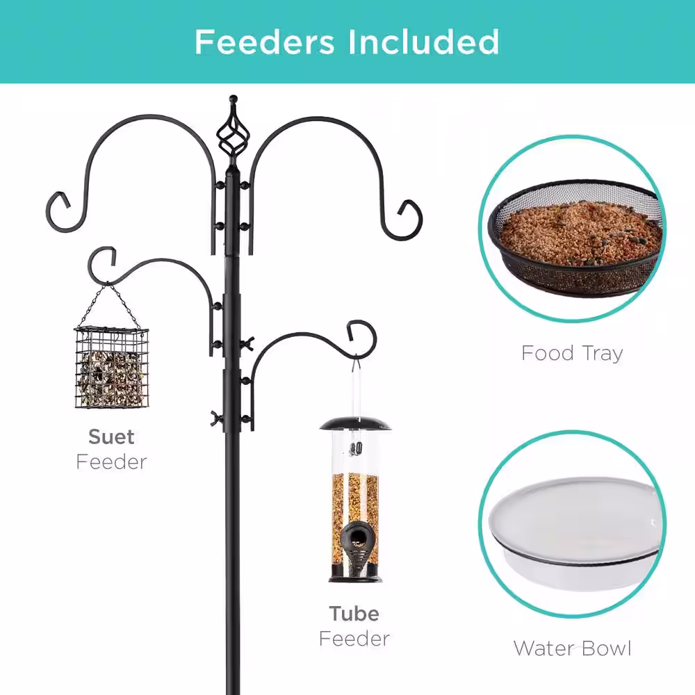 Best Choice Products Steel Suet/Block Multi-Bird Feeder Station