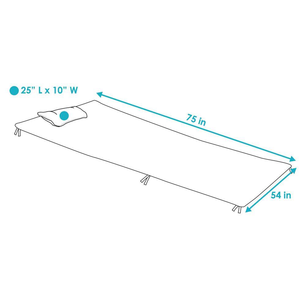 Sunnydaze Decor Breakwater Stripe Pad and Pillow