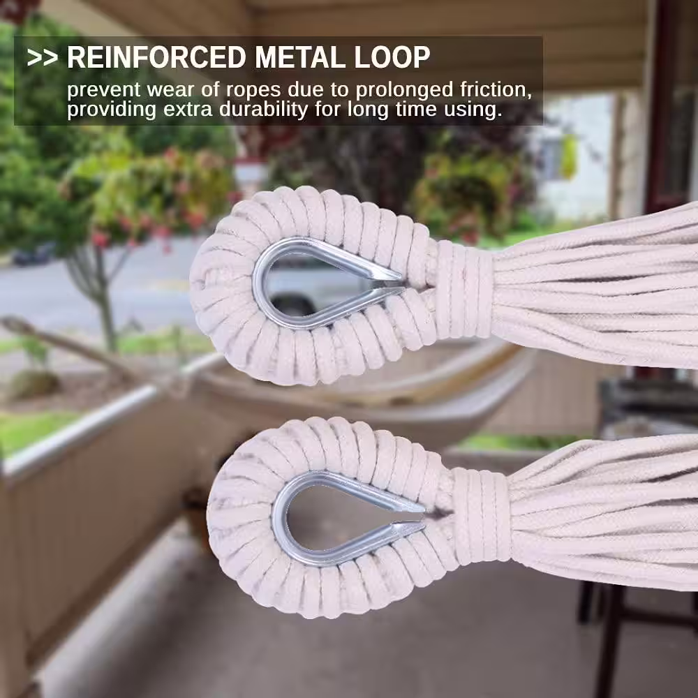 VINGLI 9 ft. Metal Hammock Stand with Double Hammock in Coffee