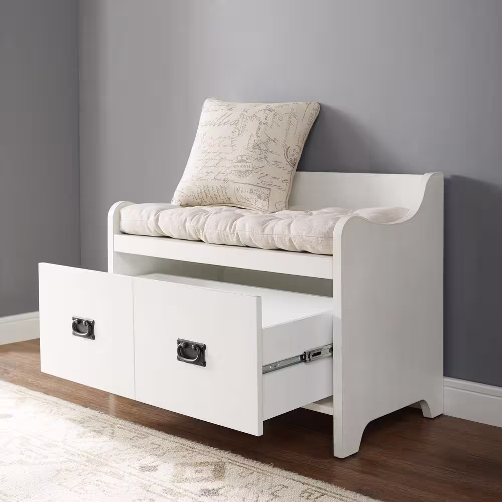 CROSLEY FURNITURE Fremont White Entryway Bench
