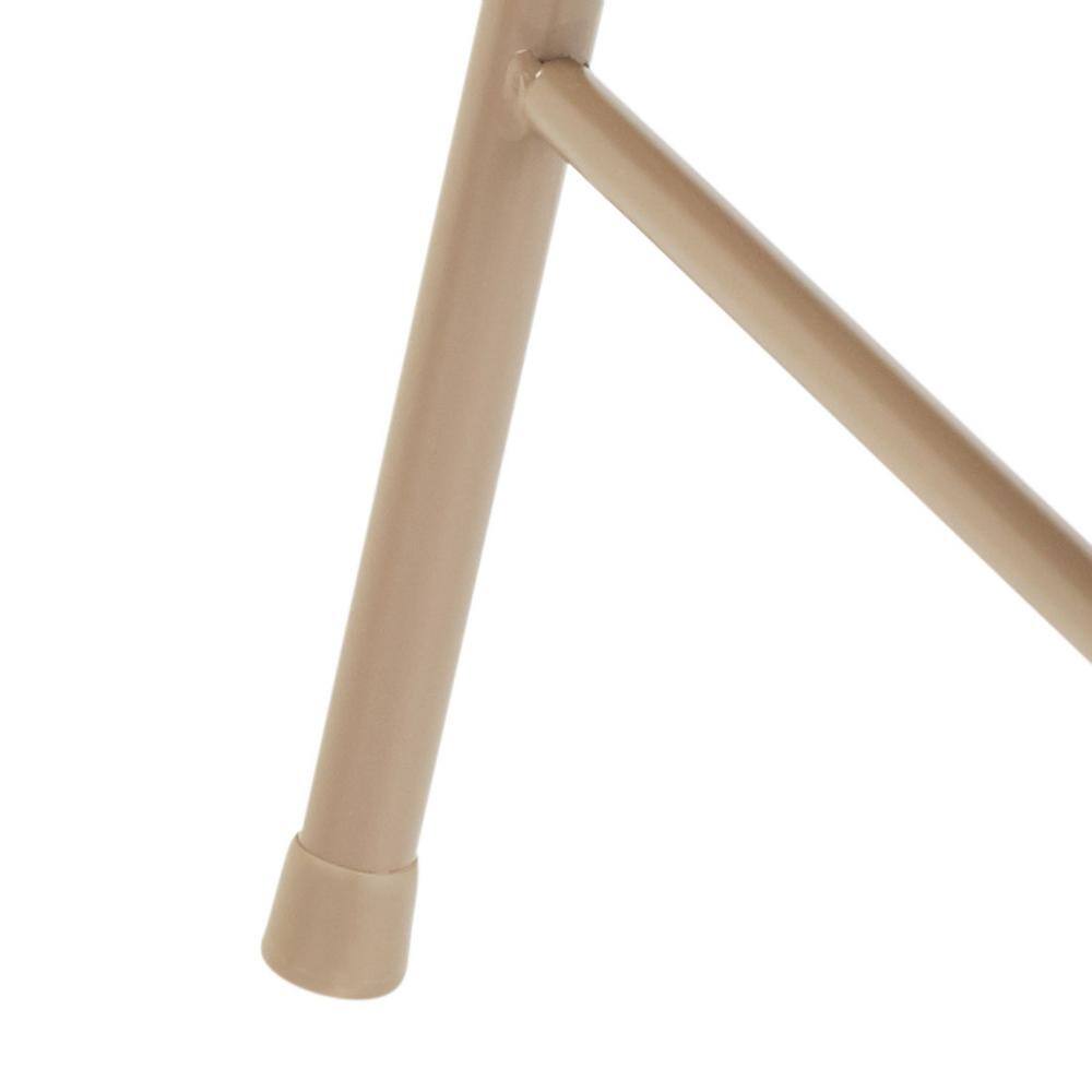National Public Seating Beige Metal Stackable Folding Chair (Set of 4)