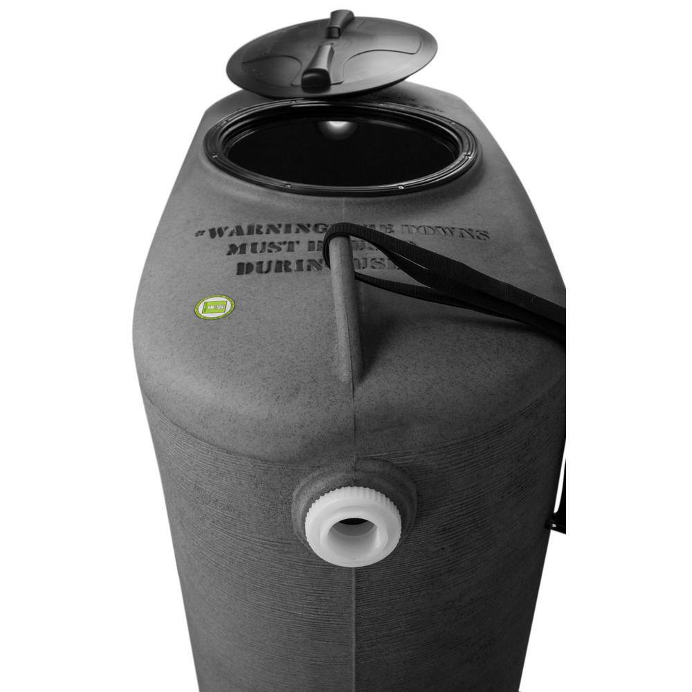 Good Ideas Impressions Slimline 265 Gal. Dark Granite Rain Barrel