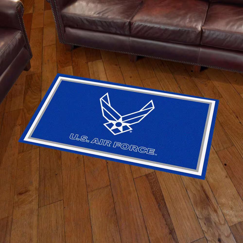 FANMATS U.S. Air Force Blue 3 ft. x 5 ft. Plush Area Rug