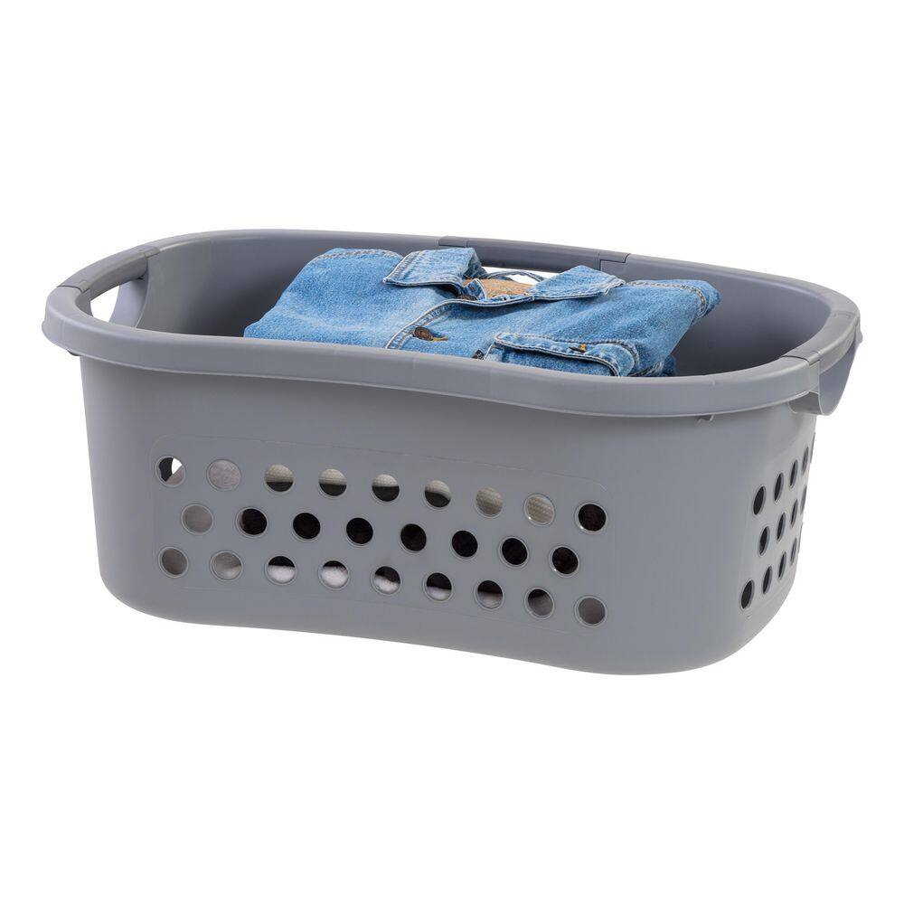 None Hip Hamper Laundry Baskek in Gray/Dark Gray (2-Pack)