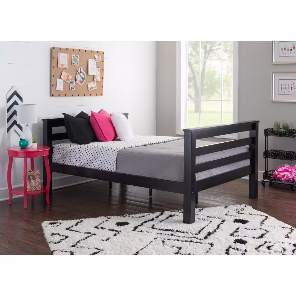 Powell Company Sanders Black Twin Over Full Bunk Bed with Heavy Duty Slats