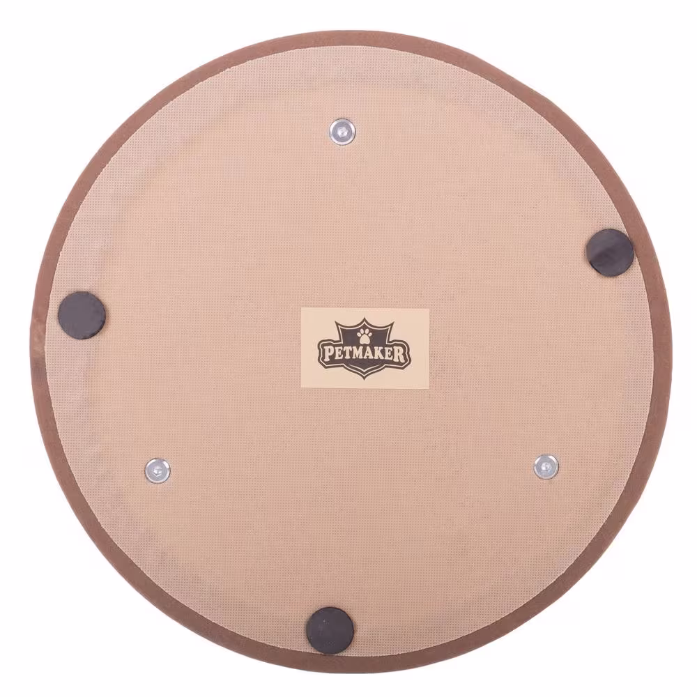 Petmaker Tan and Cream 3 Pole Cat Scratching Post with Perch