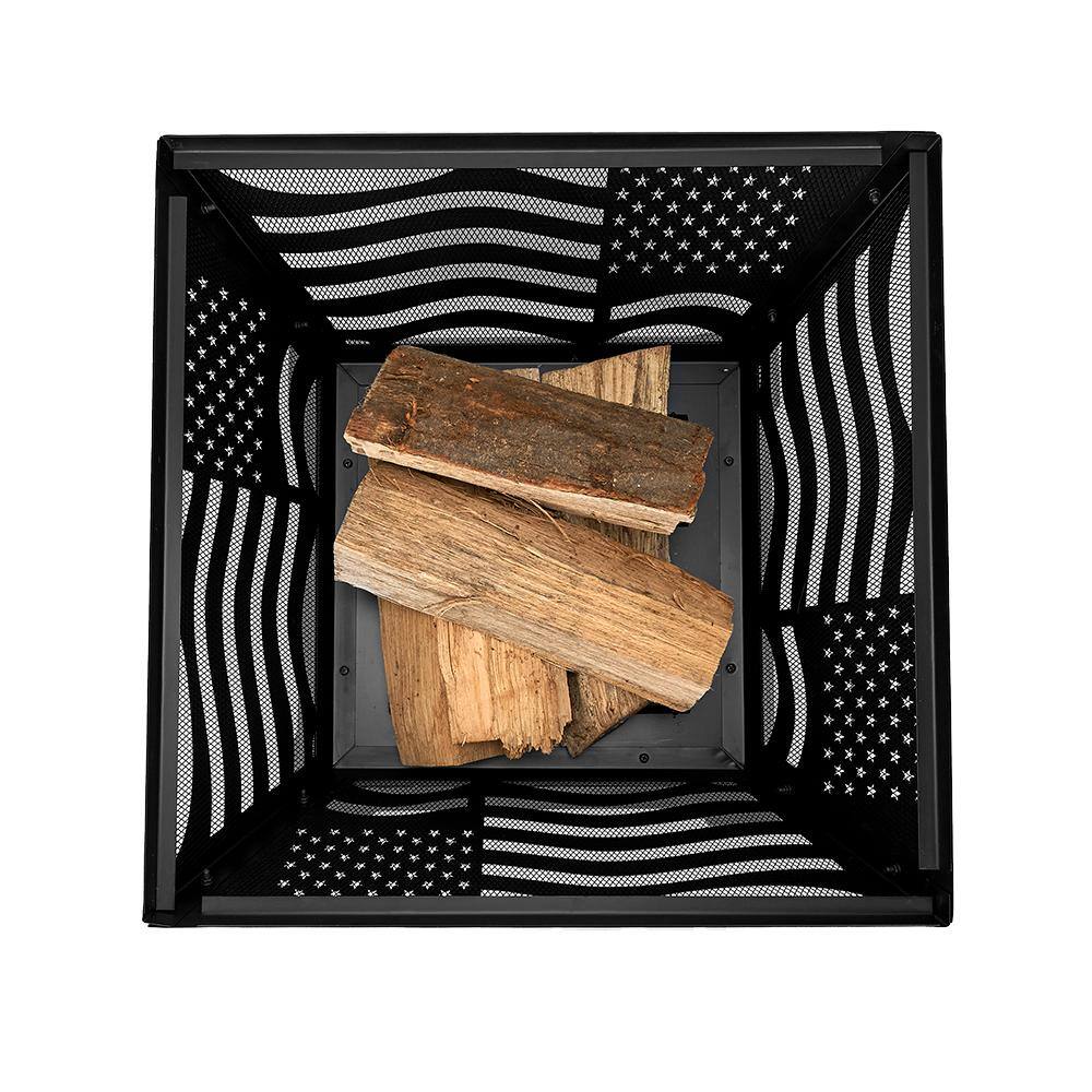 Endless Summer 28 in. D Steel Patriot American Flag Wood Burning Fire Pit