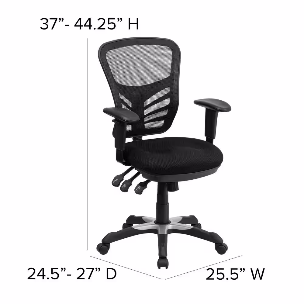 Flash Furniture Mesh Swivel Ergonomic Office Chair in Black
