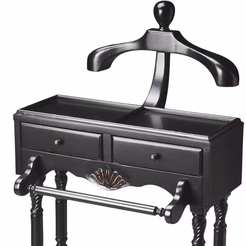 None Bernadette Black Poplar Clothes Rack 22 in. W x 46.25 in. H