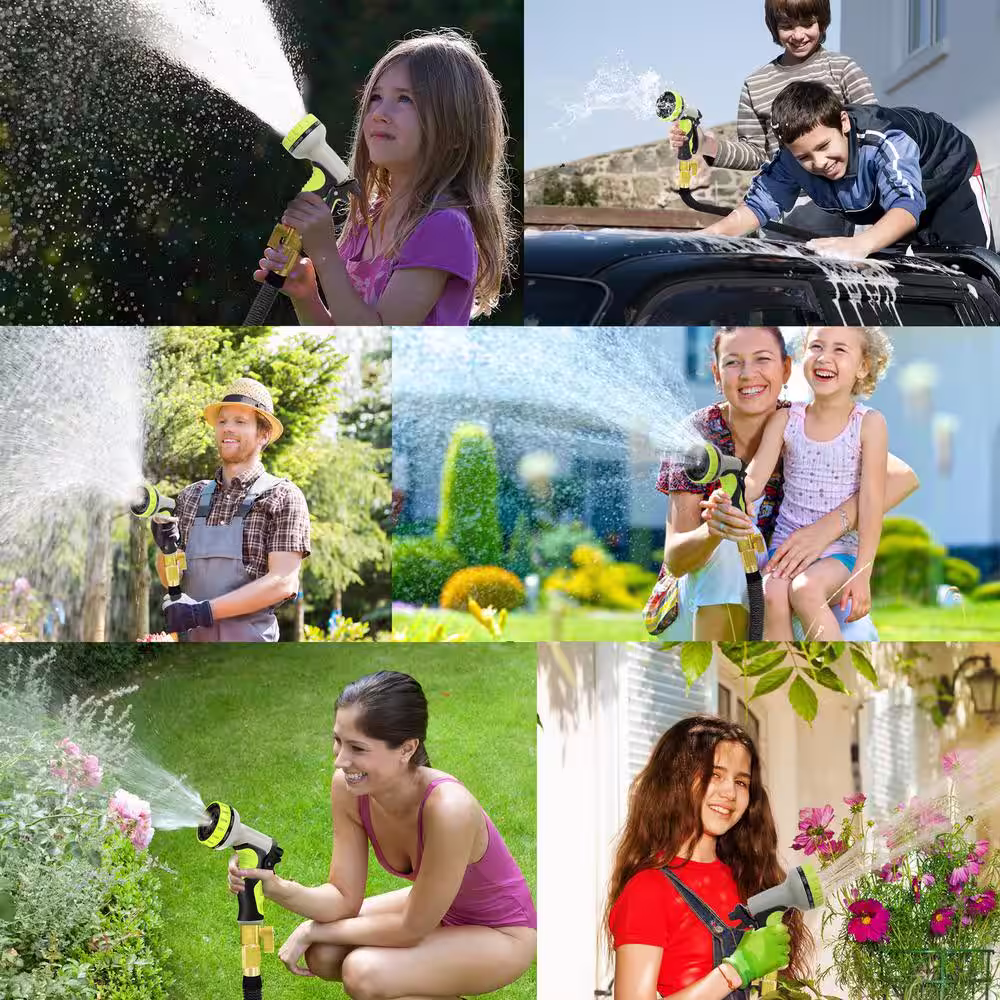 None 3/4 in. 100 ft. Expandable Garden Hose Flexible Water Hose with 10 Function Nozzle Durable 3750D Water Hose