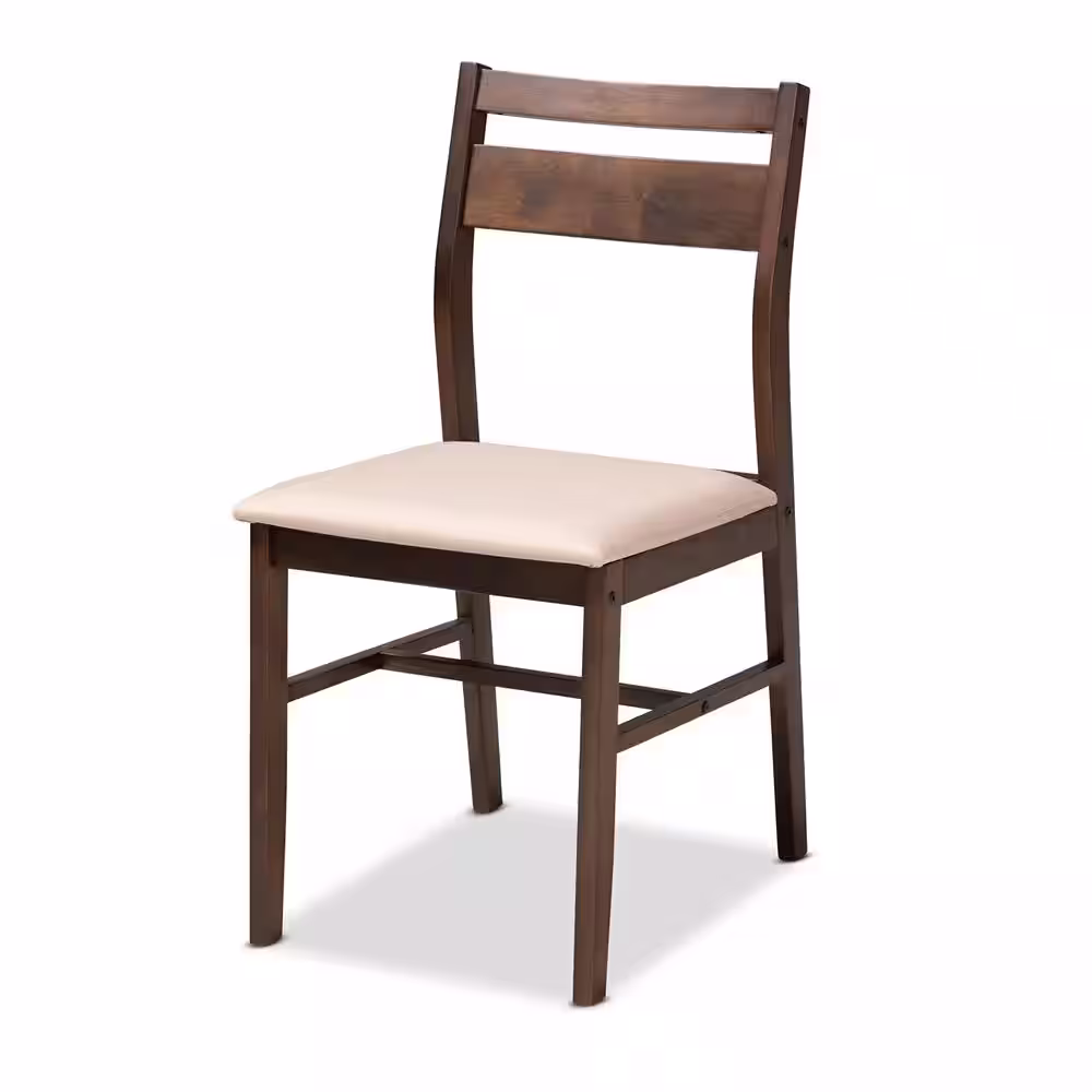 Baxton Studio Lovy 5-Piece Beige Dining Set