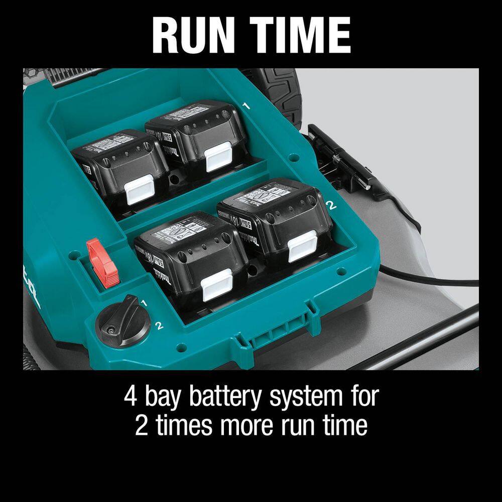 Makita 18 in. 18V X2 (36V) LXT Walk Behind Self Propelled Lawn Mower Kit w/4 Batteries(5.0 Ah) w/bonus 18V X2 (36V) LXT Blower