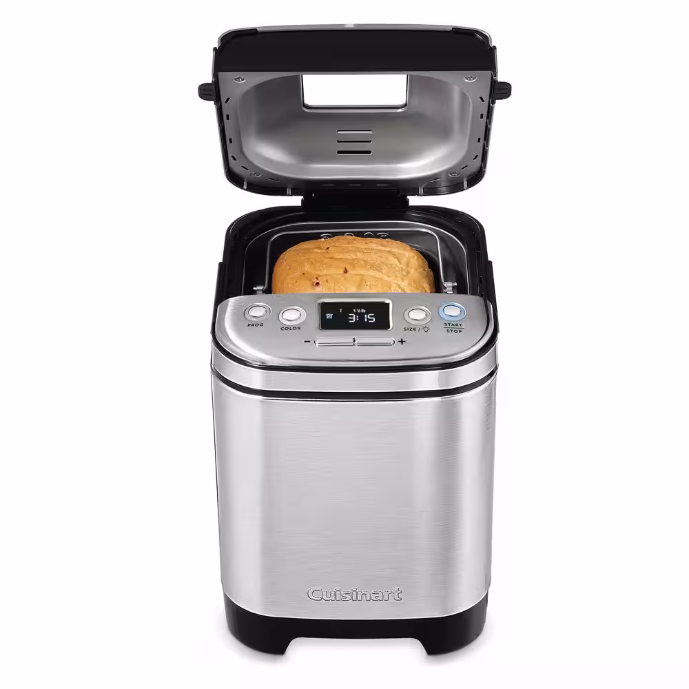 Cuisinart Automatic 2 lbs. Brushed Stainless Steel Bread Maker with Gluten-Free Setting