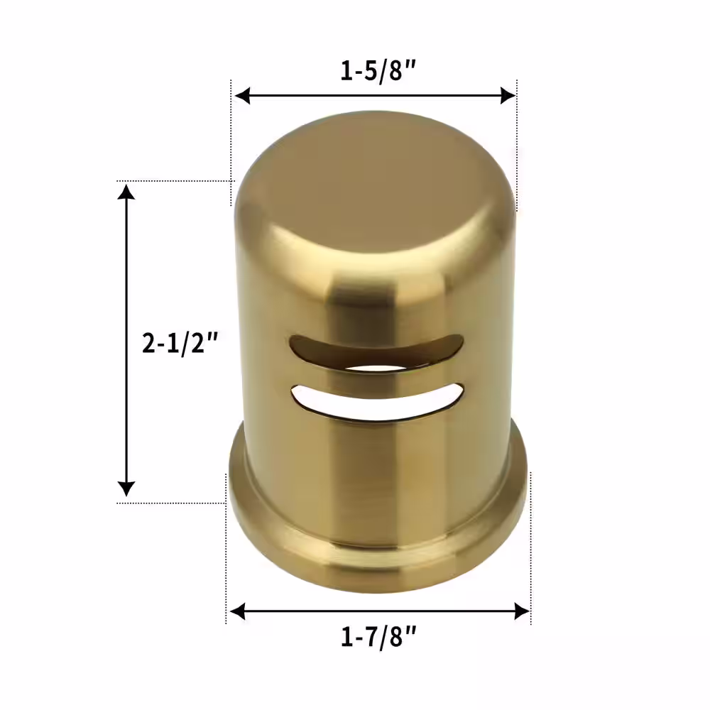 Akicon Kitchen Dishwasher Air Gap Cap, Brushed Gold - 3-Years Warranty