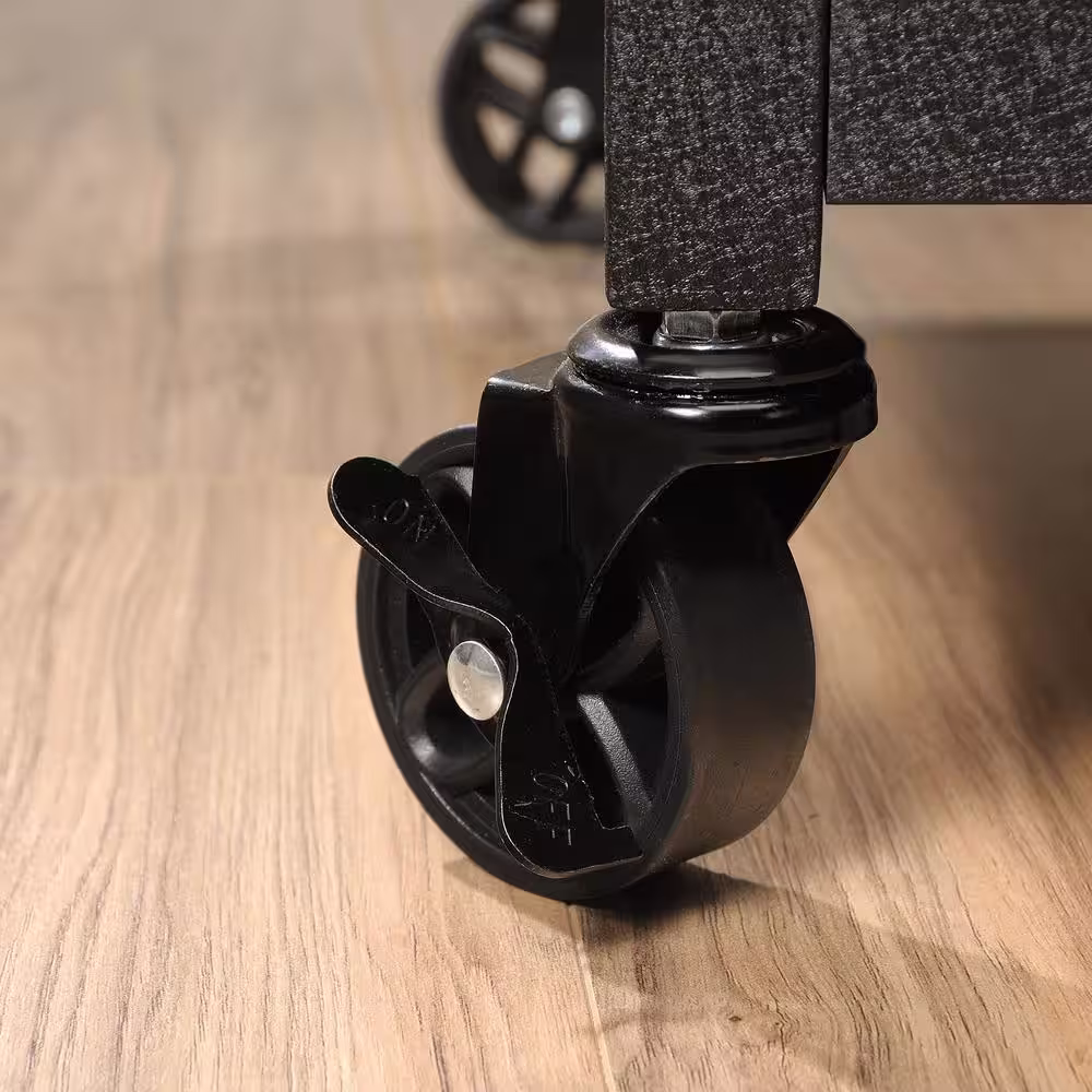 SAUDER Steel River Carbon Oak File Cabinet with Casters