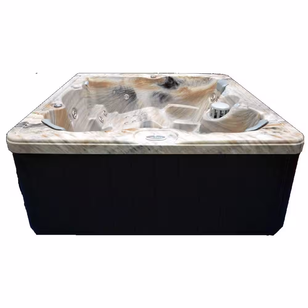 Home and Garden Spas 5-Person 51 Jet Hot Tub Spa with LED Lighting and Fountain Feature