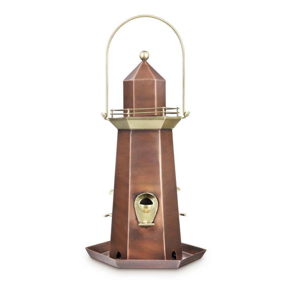 Good Directions Copper and Brass Lighthouse Bird Feeder â?Extra-Large 5 lb. Seed Capacity