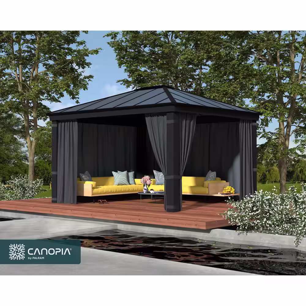 CANOPIA by PALRAM Curtain Set for Dallas 12 ft. x 14 ft. Outdoor Gazebo