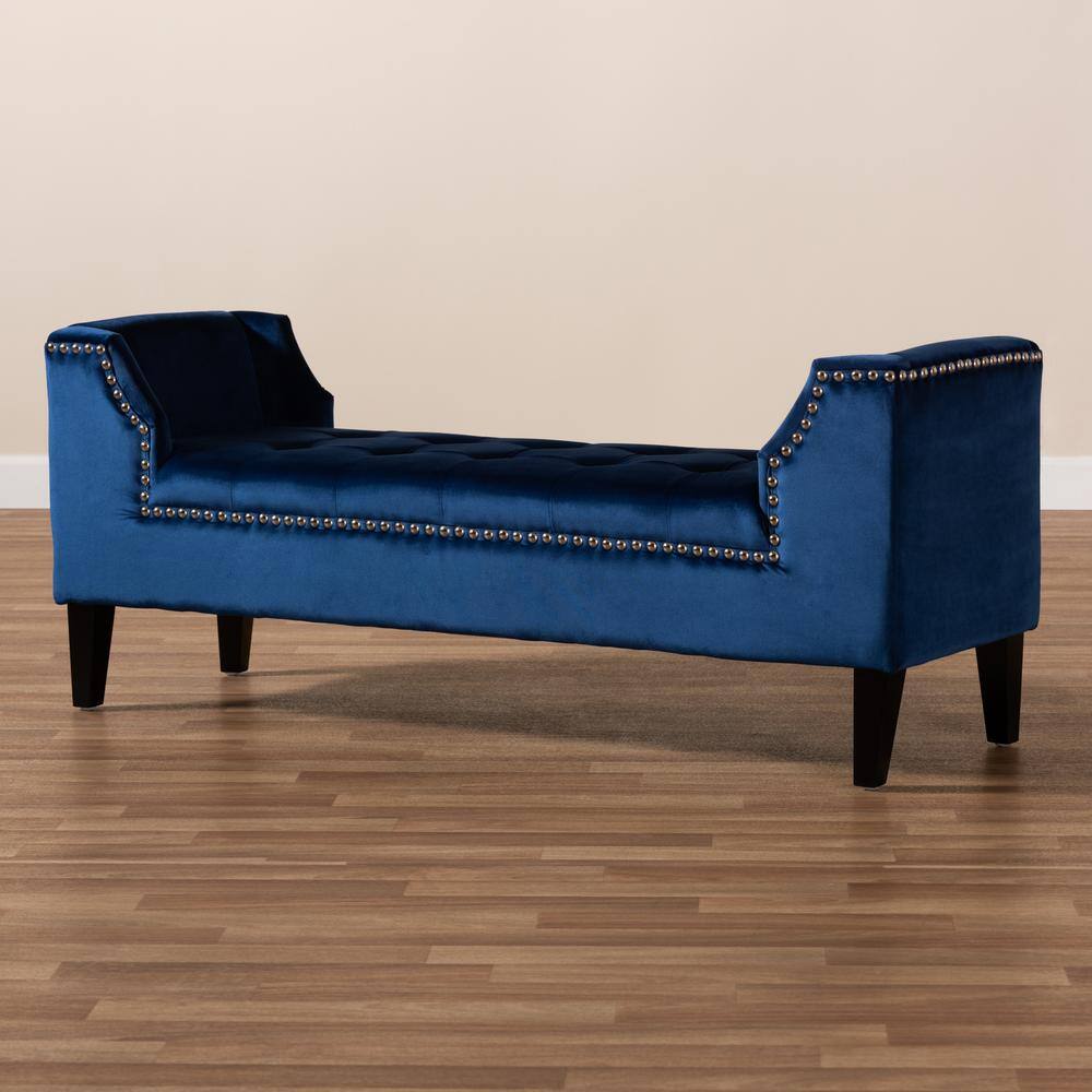 Baxton Studio Perret Royal Blue Bench