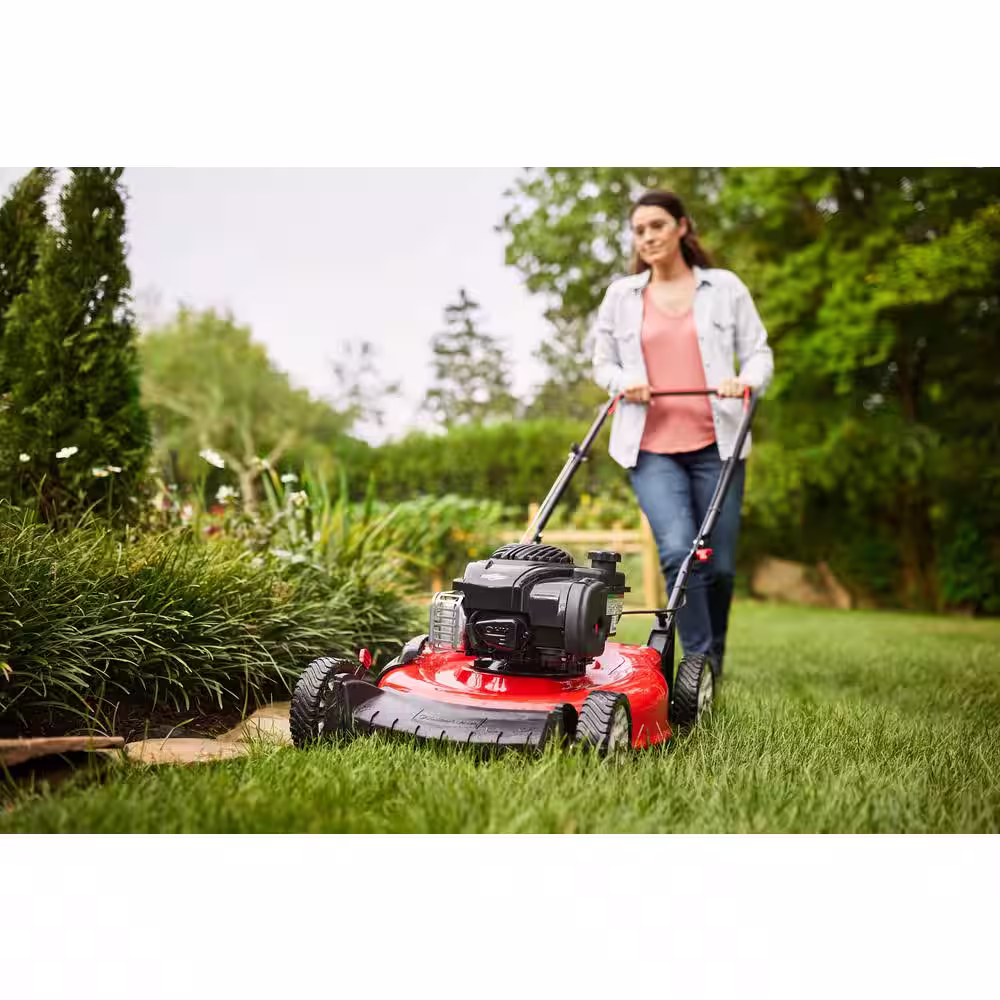 Troy-Bilt 21 in. 140 cc Briggs and Stratton Gas Push Lawn Mower with Mulching Kit Included