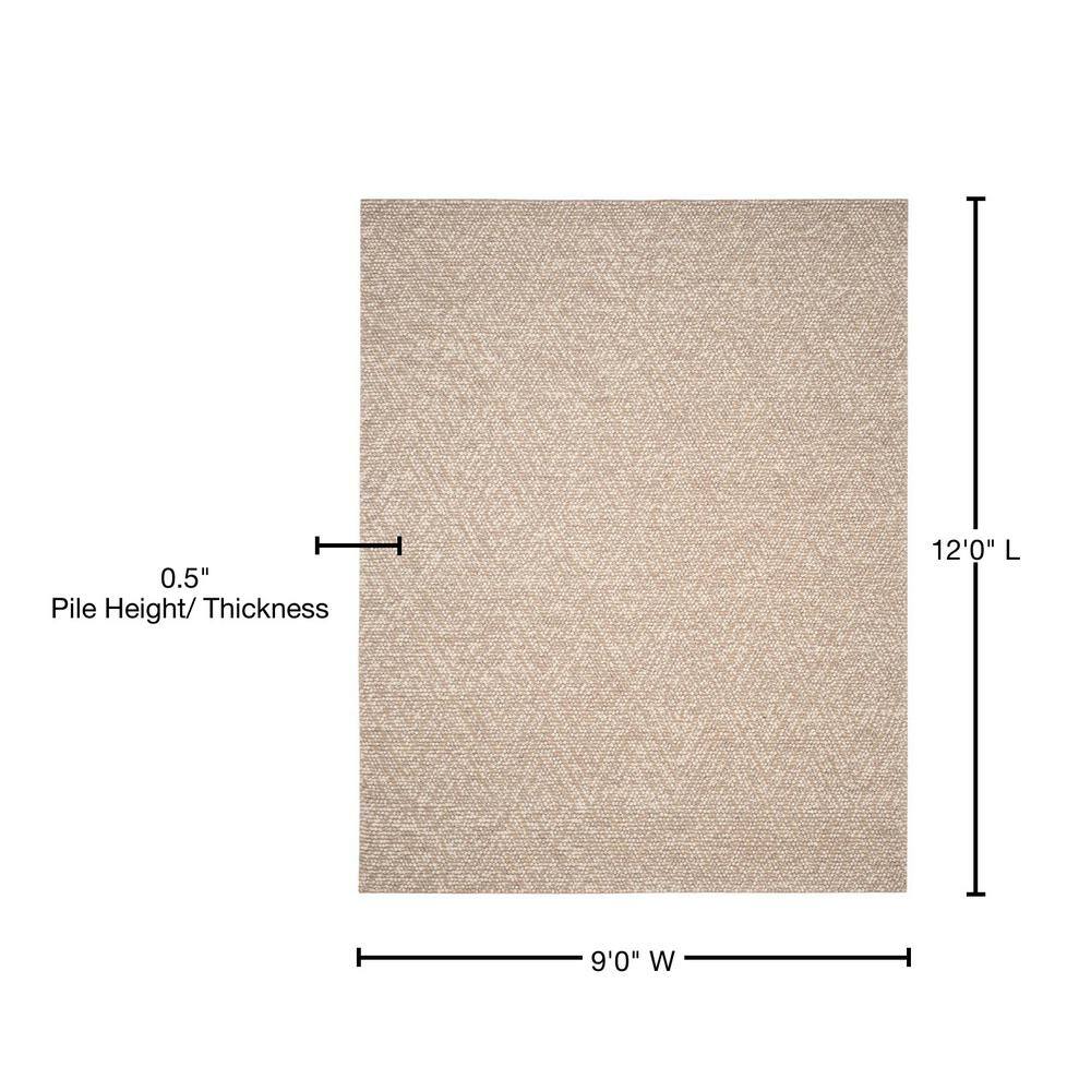 SAFAVIEH Natura Beige 9 ft. x 12 ft. Solid Diamonds Area Rug