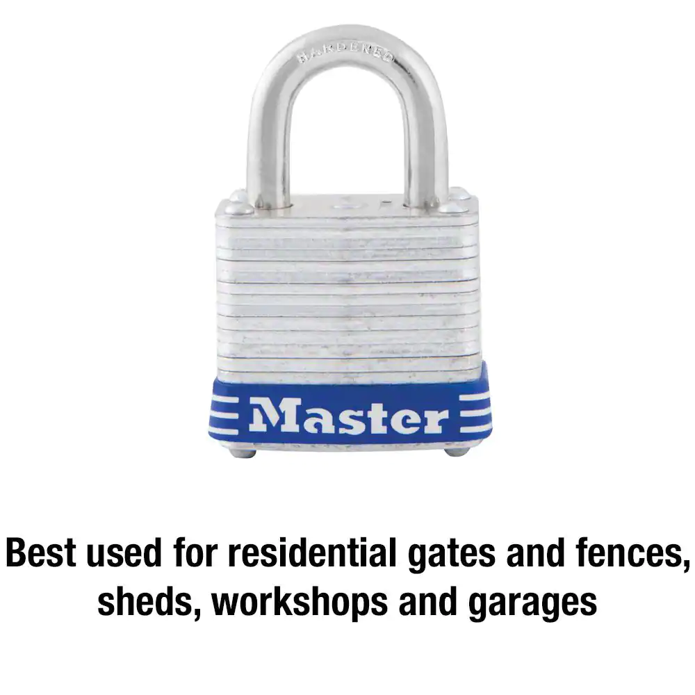 Master Lock Outdoor Padlock with Key, 1-1/8 in. Wide
