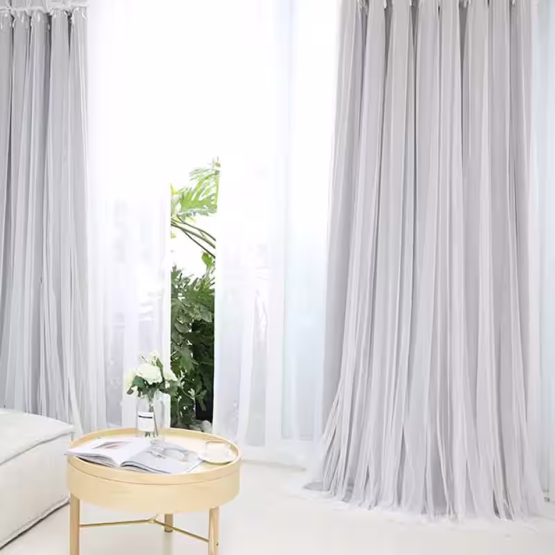 Shatex Indoor/Outdoor Mosquito Netting Curtain 63 in. x 108 in. Gary (2 Panel)