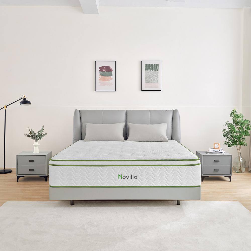 Novilla Queen Medium Hybrid 12 in. Mattress Bed-in-a-Box Mattresses