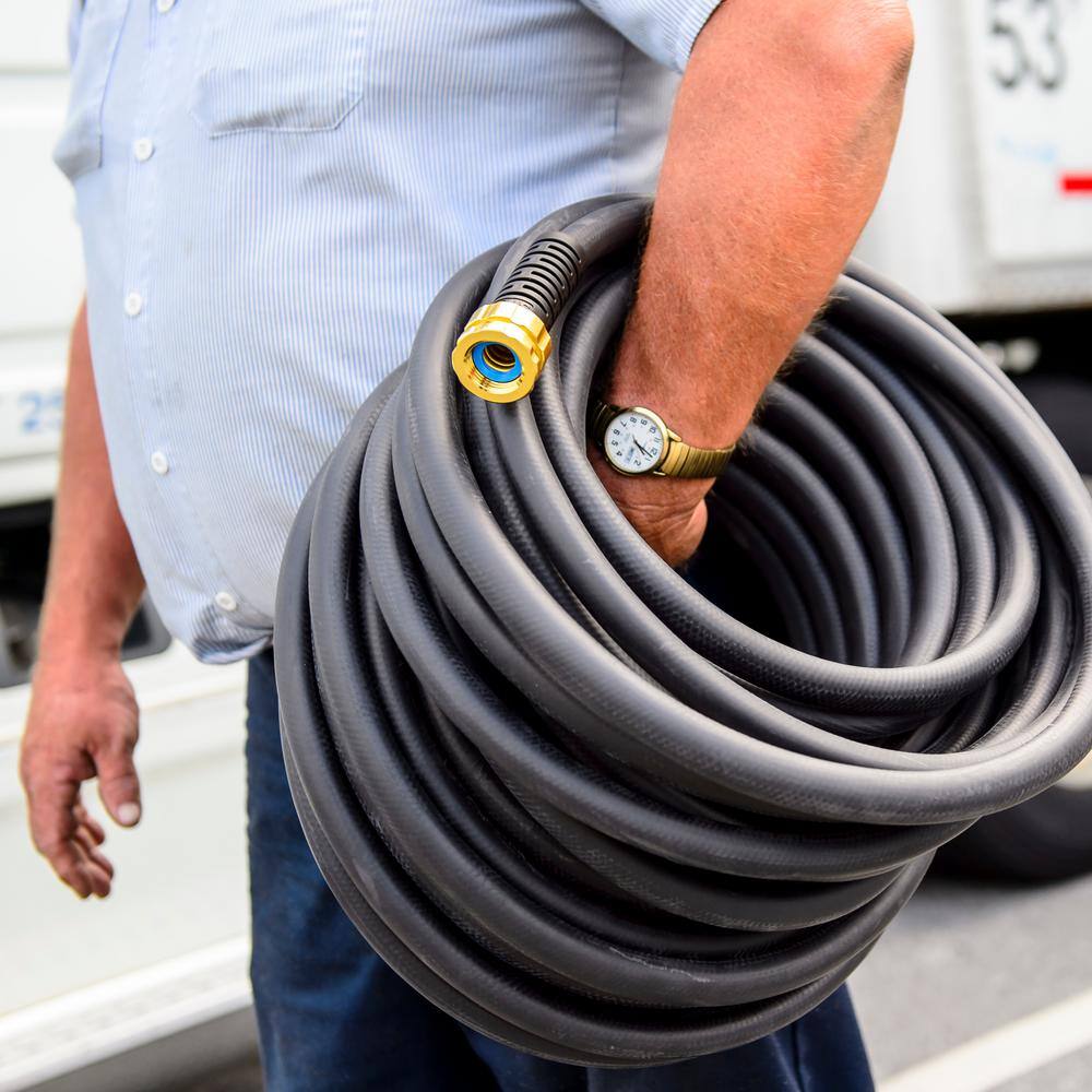 Element MaxLite 3/4 in. x 50 ft. Heavy-Duty Premium Rubber Plus Water Hose