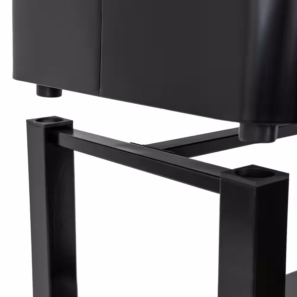 Permasteel 80 qt. Black Outdoor Patio Cooler with Removable Basin