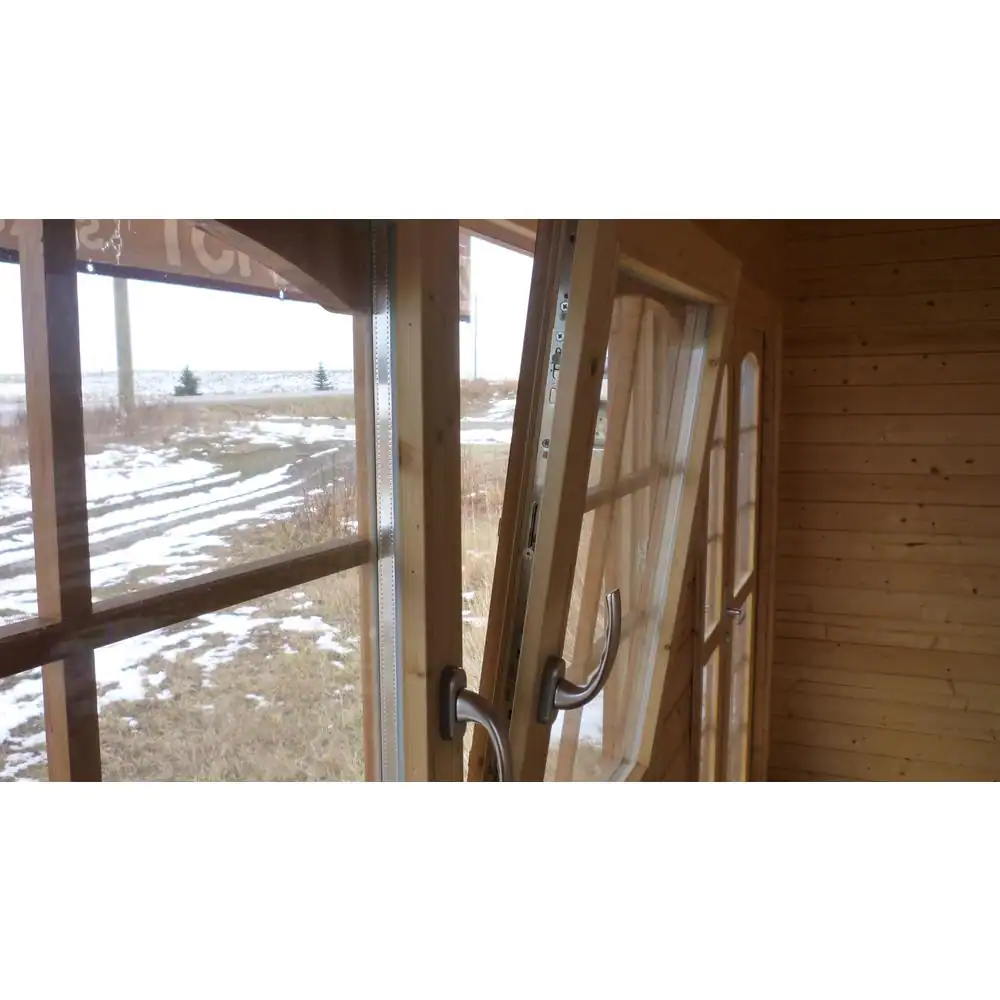 Hud-1 EZ Buildings Metra 16 ft. x 24 ft. x 14 ft. Log Cabin Style Studio Guest Hobby Work Space Pool House Building Kit