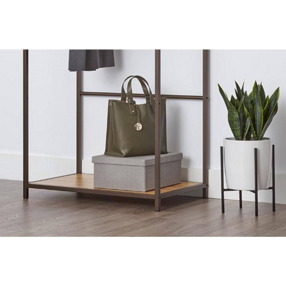 TRINITY Individual Bronze Steel Clothes Rack Shelves 28 in. W x 0.8 in. H (2-Pack)