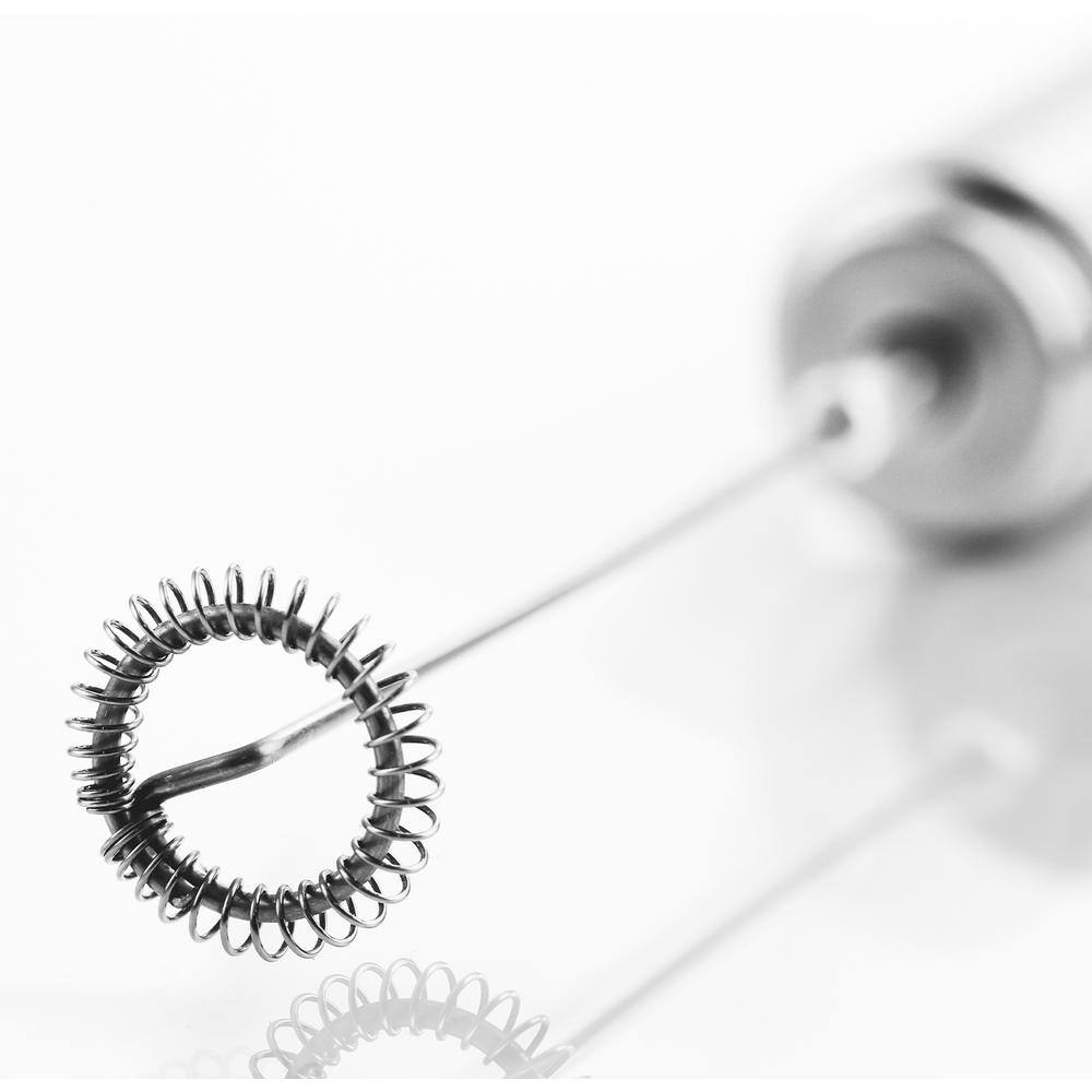 OVENTE Stainless Steel Milk Frother, Coffee Mixer Wand, Silver (FRS1020B)