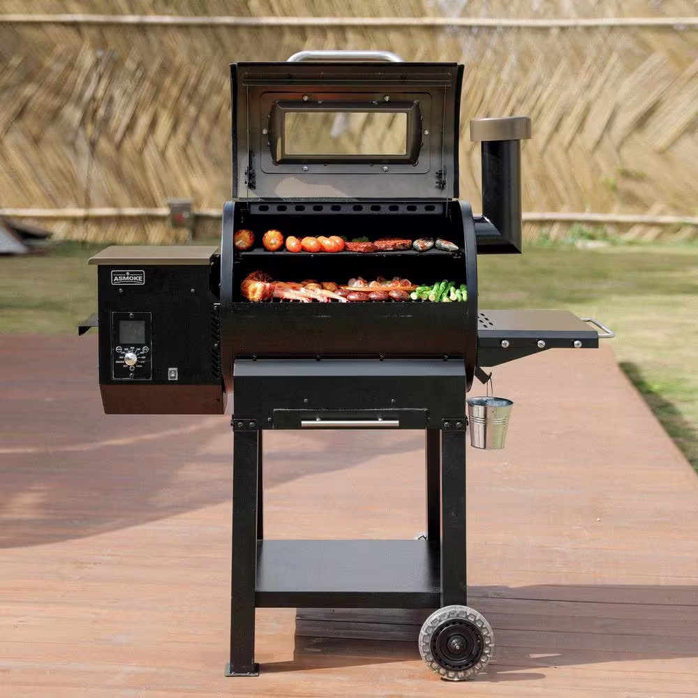 ASMOKE 515 sq. in. Skylights AS550P Wood Pellet Grill Smoker ASCA Patented System in Bronze