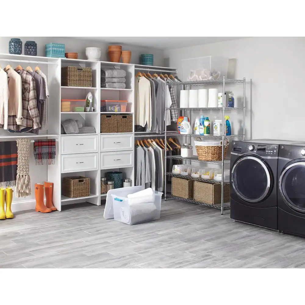 HDX 6-Tier Commercial Grade Heavy Duty Steel Wire Shelving Unit in Chrome (48 in. W x 72 in. H x 18 in. D)