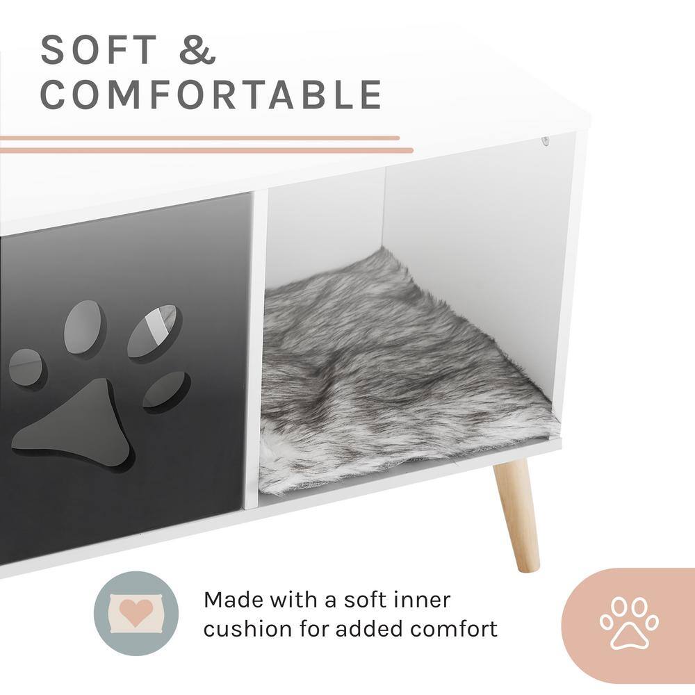 Sam's Pets Convertible 22 in. Black and White Cat Tree End Table