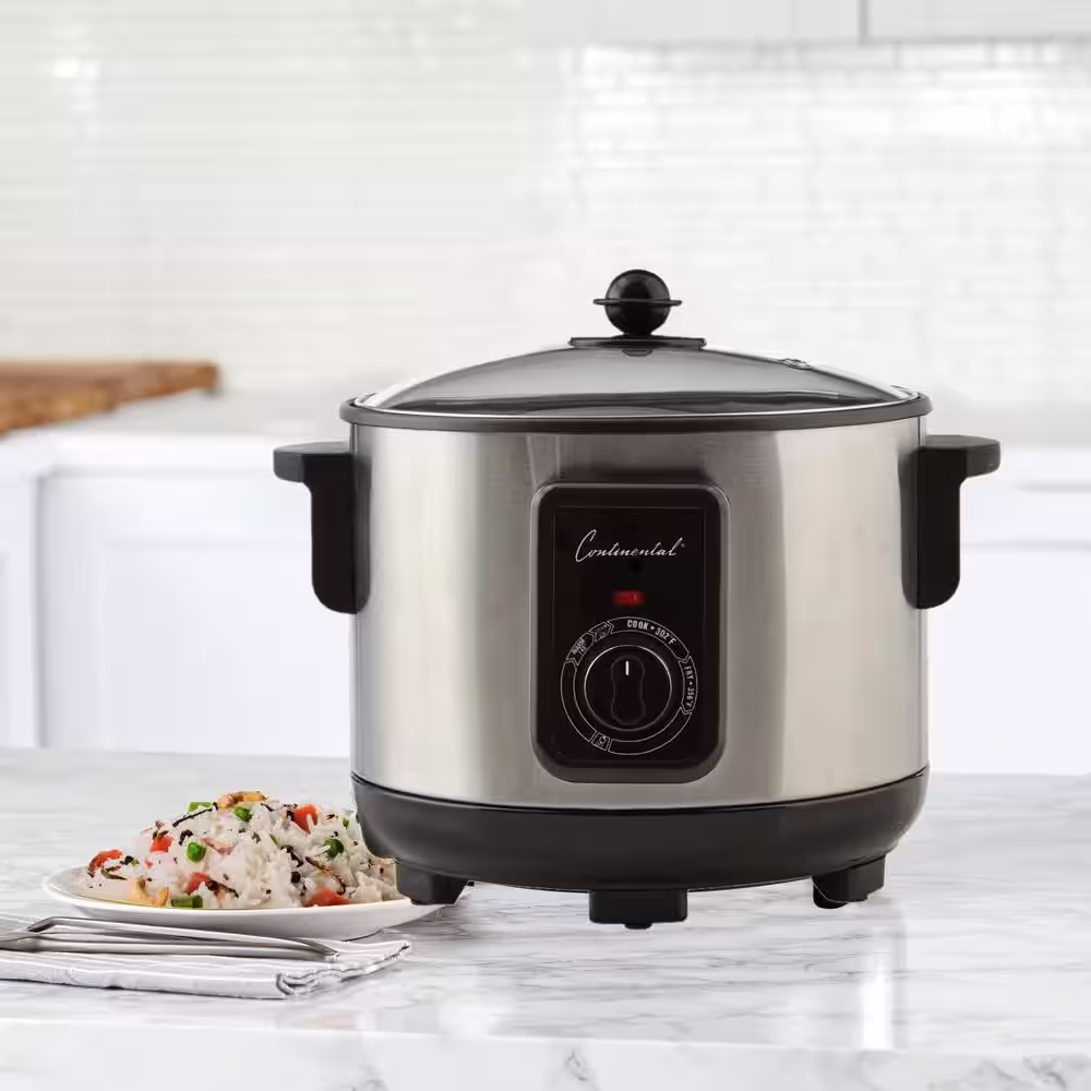 Continental 5.8 Qt. Electric Deep Fryer and Multi Cooker Stainless Steel