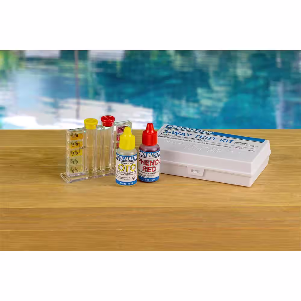 Poolmaster 3-Way Swimming Pool and Spa Water Test Kit with Case