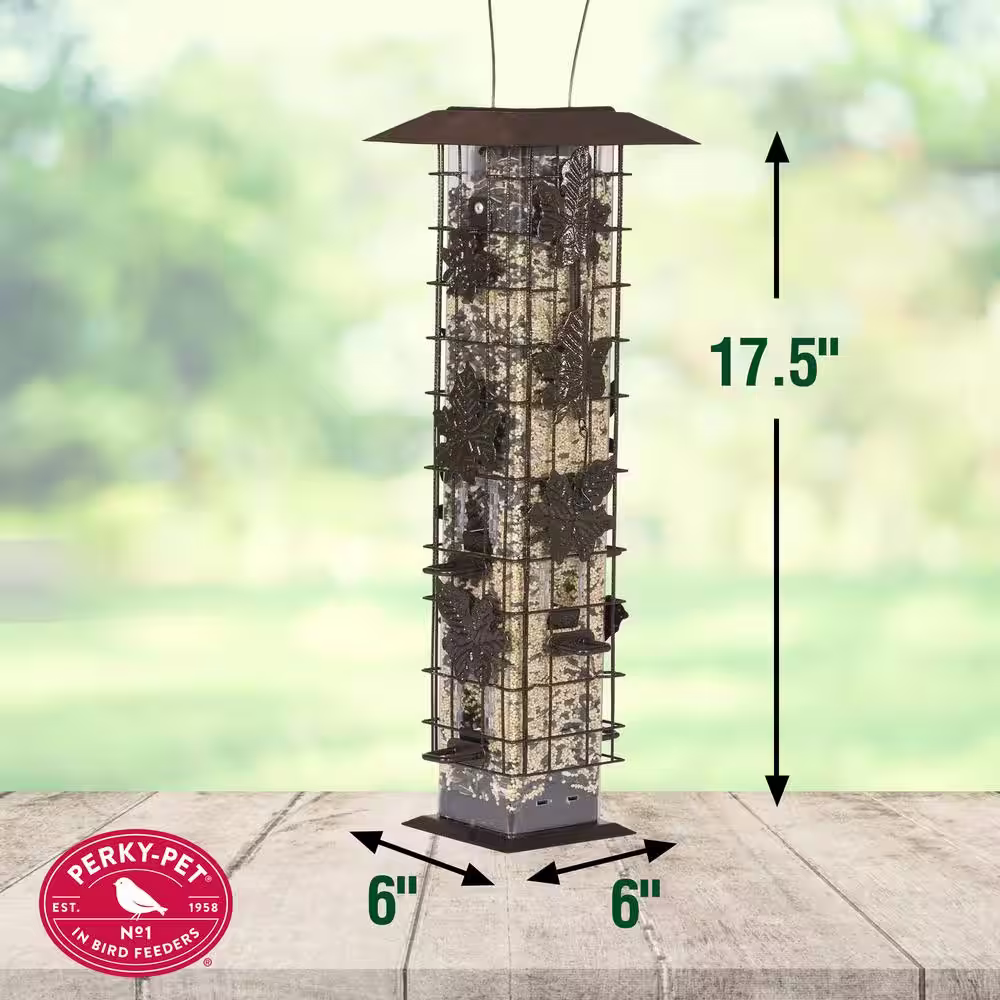 Perky-Pet Squirrel-Be-Gone Squirrel-Resistant Metal Durable WildÂ Bird Feeder - 2 lb. Capacity
