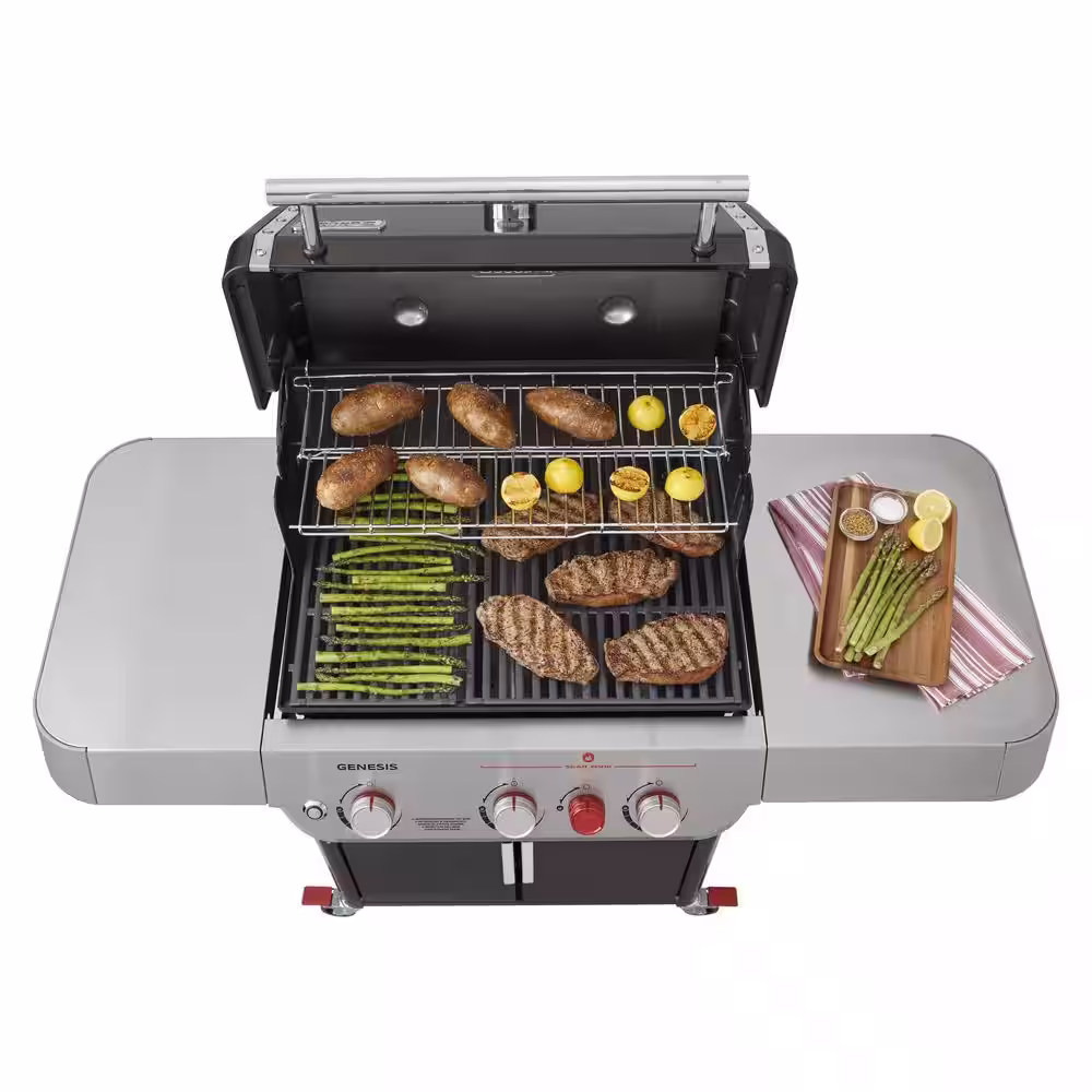 Weber Genesis E-325s Liquid Propane Gas Grill Combo with Full Size Griddle