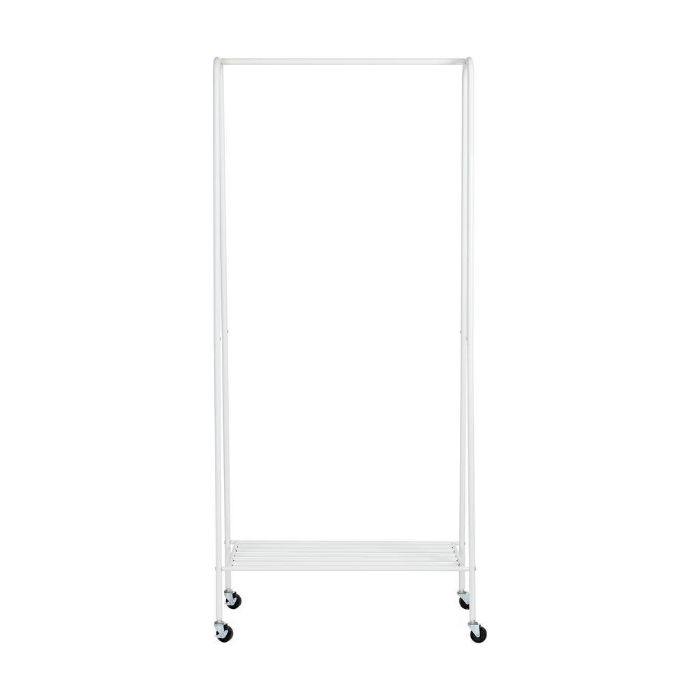 Honey-Can-Do White Steel Clothes Rack 30.75 in. W x 68.11 in. H
