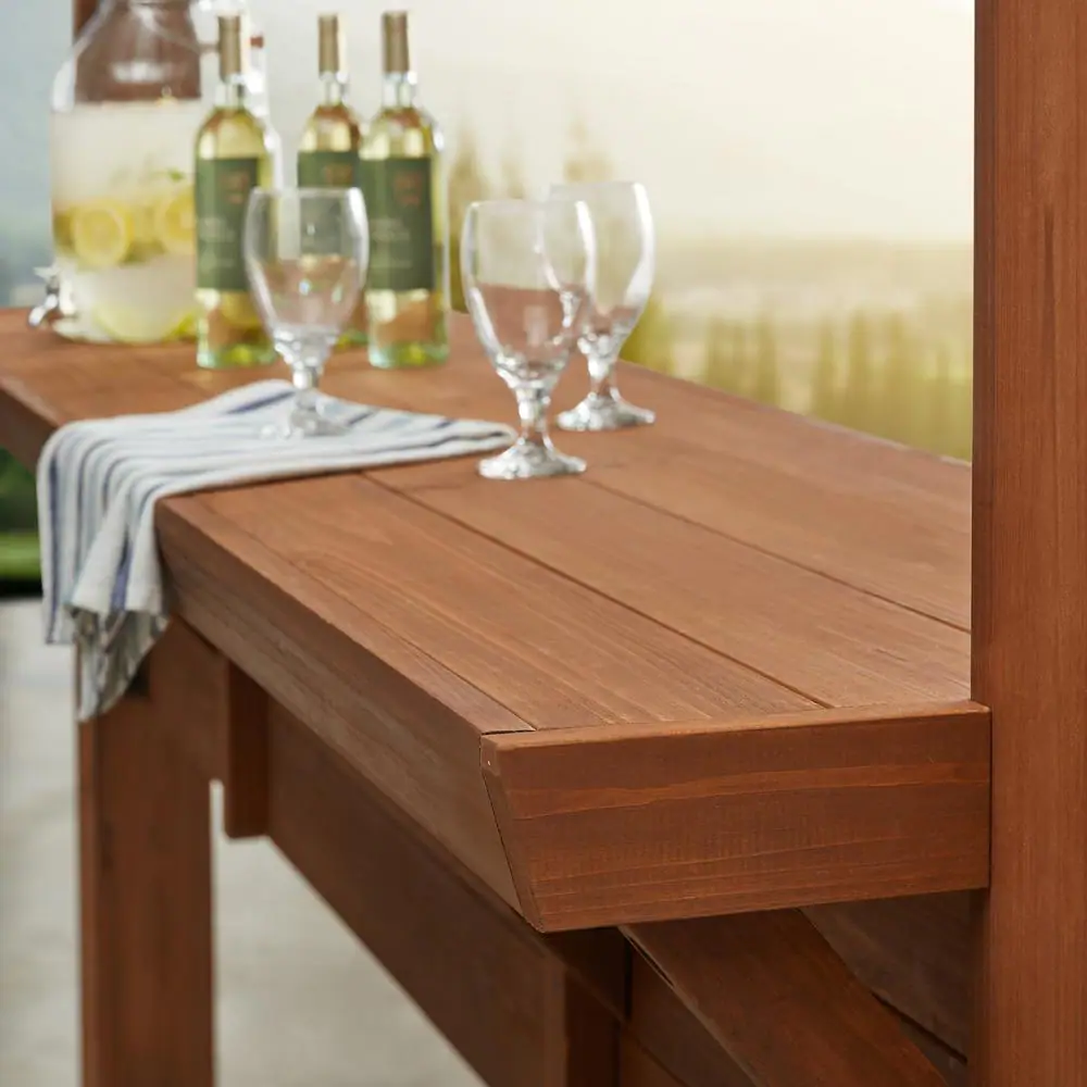 Backyard Discovery Ashland 10 ft. x 14 ft. Cedar Pergola with Bar and Electric