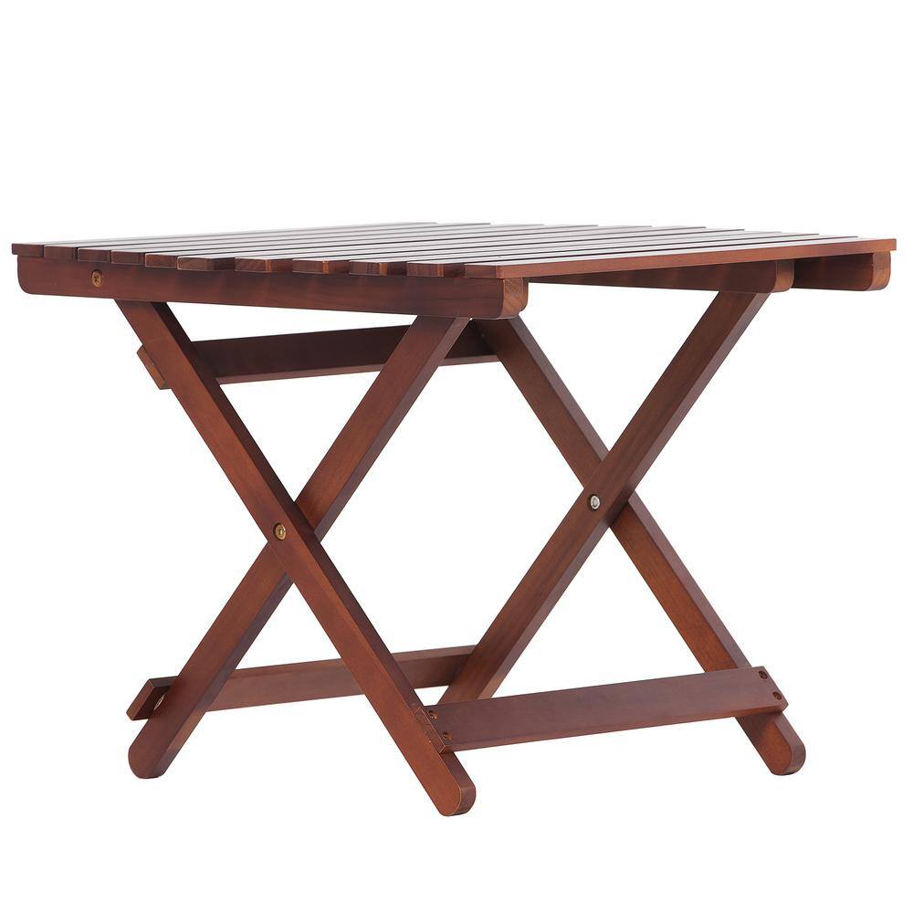 None Outdoor Wood Folding Table