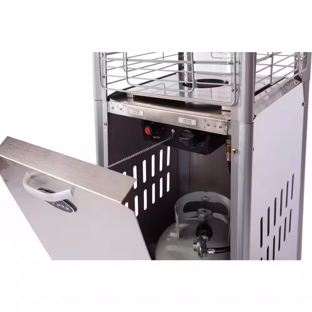 Fire Sense 40,000 BTU Stainless Steel Pyramid Propane Gas Patio Heater