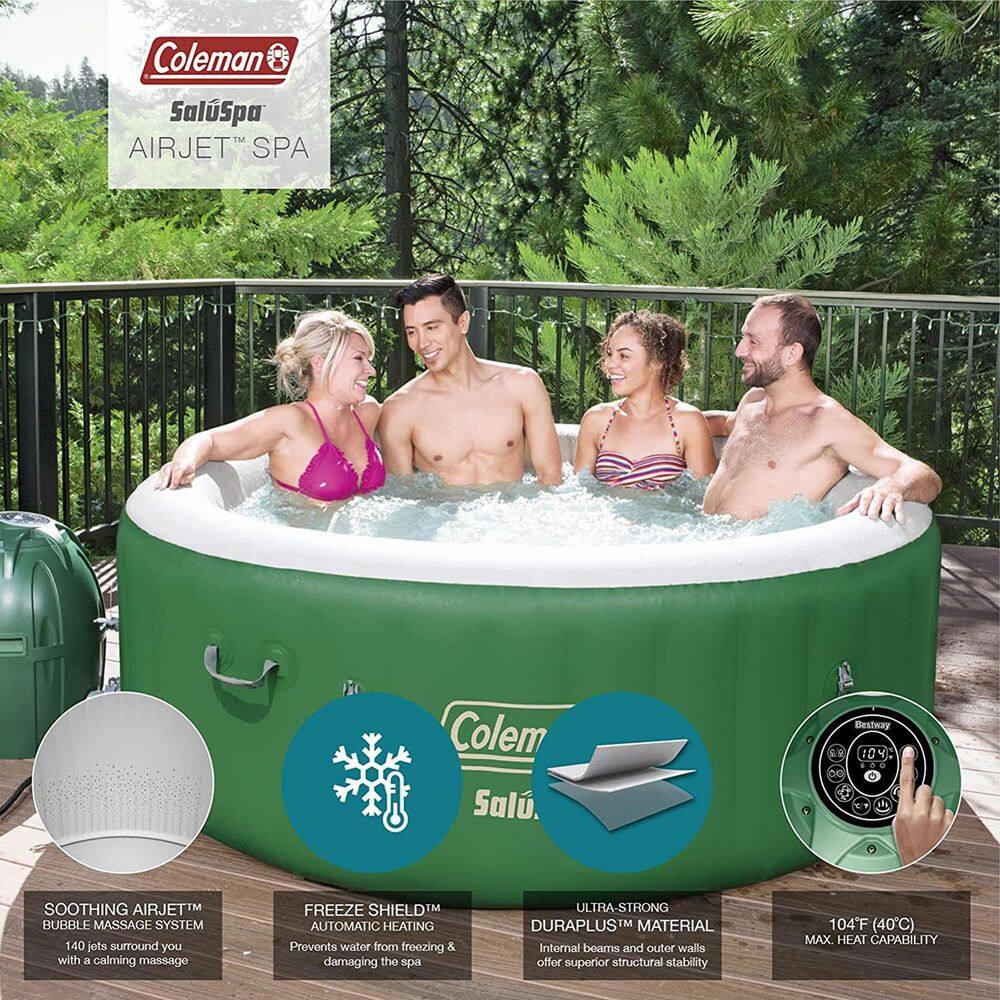 Coleman SaluSpa 6-Person Inflatable Spa Bubble Massage Hot Tub (2 Pack)